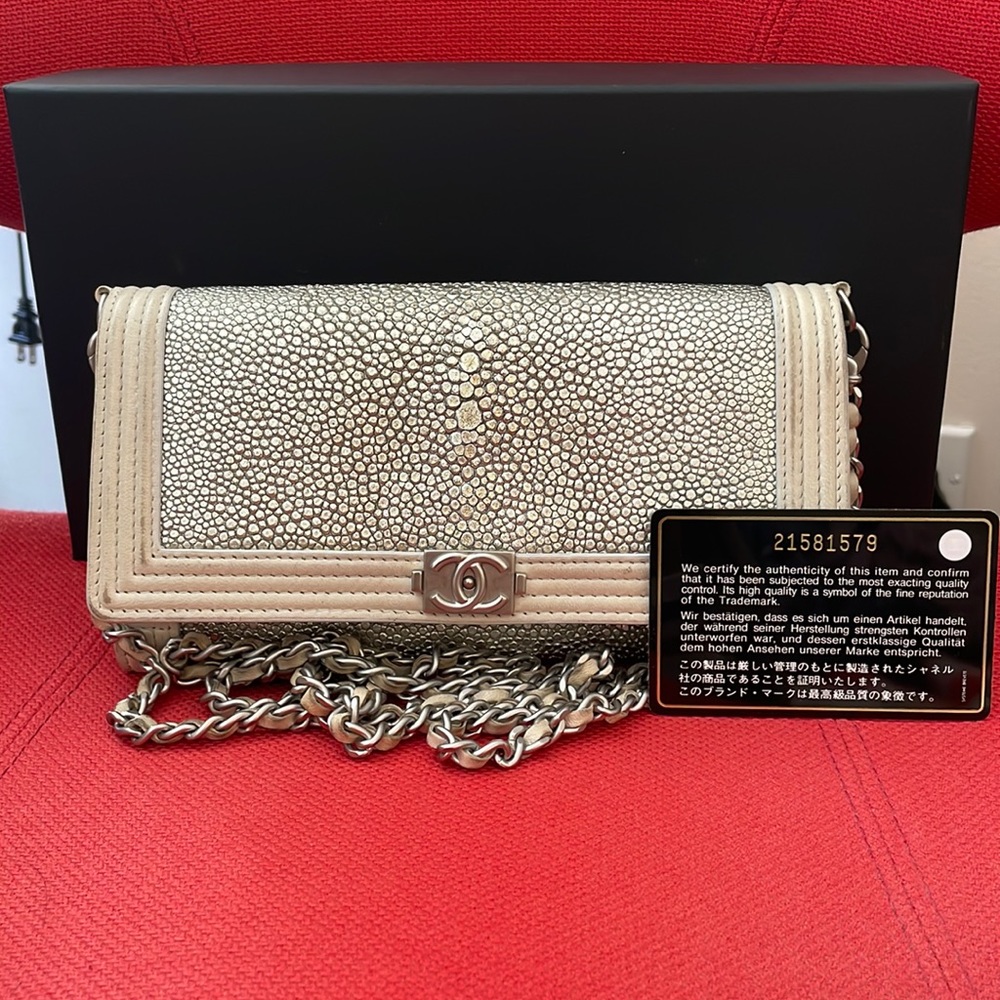 Chanel galuchat stingray woc (wallet on chain) - Picture 1 of 6